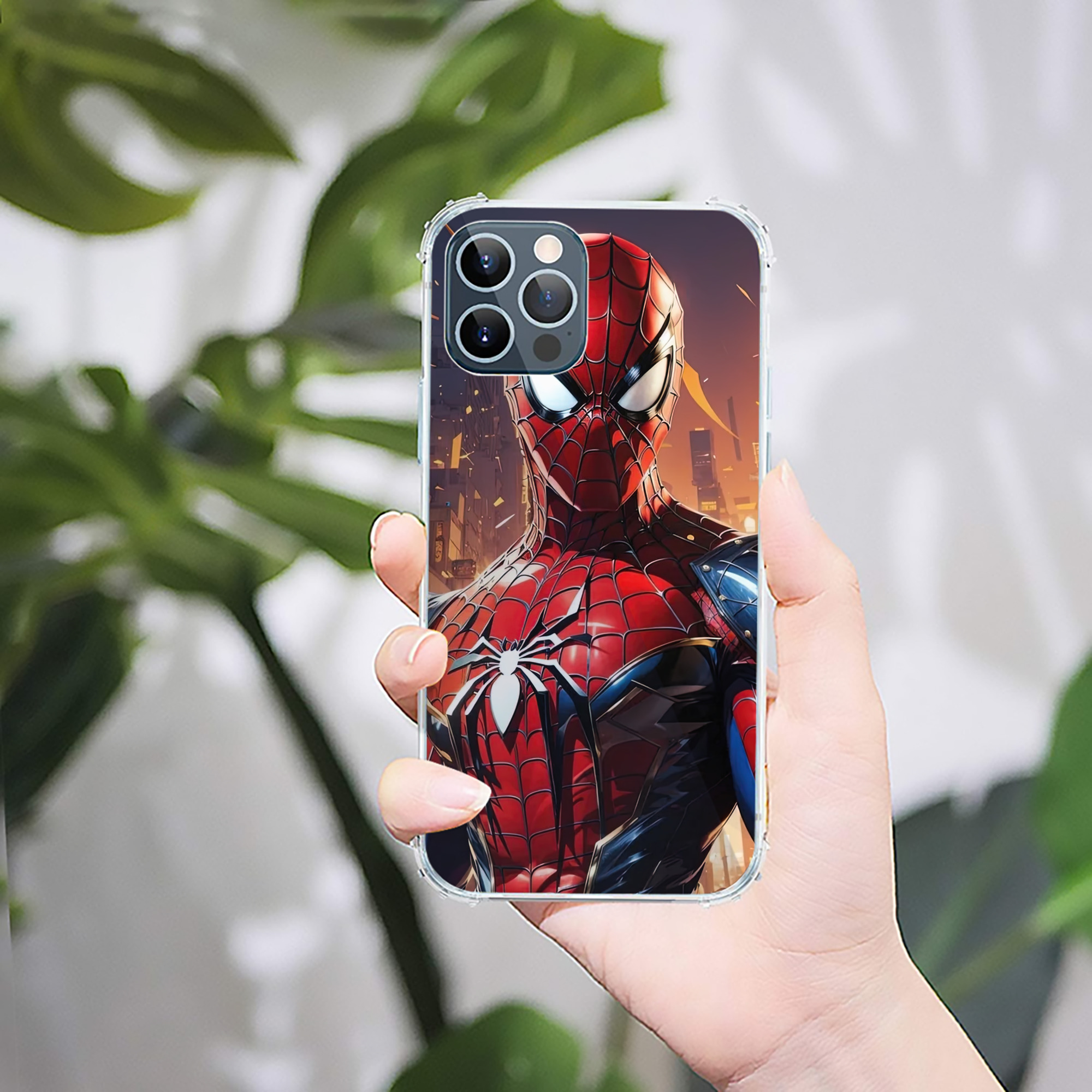 （画像用） Spider Man スパイダーマン 【iPhone 12シリーズ対応】透明スマホケース（クリアソフトケース）